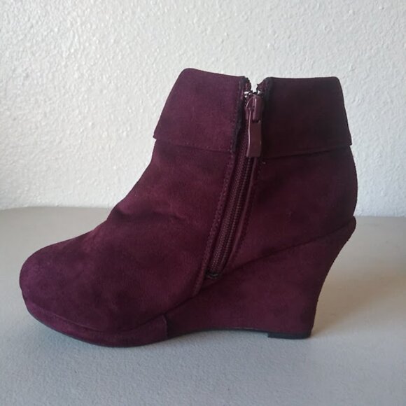 Top Moda Odell women's size 6 Plum color ankle boots - Picture 5 of 13